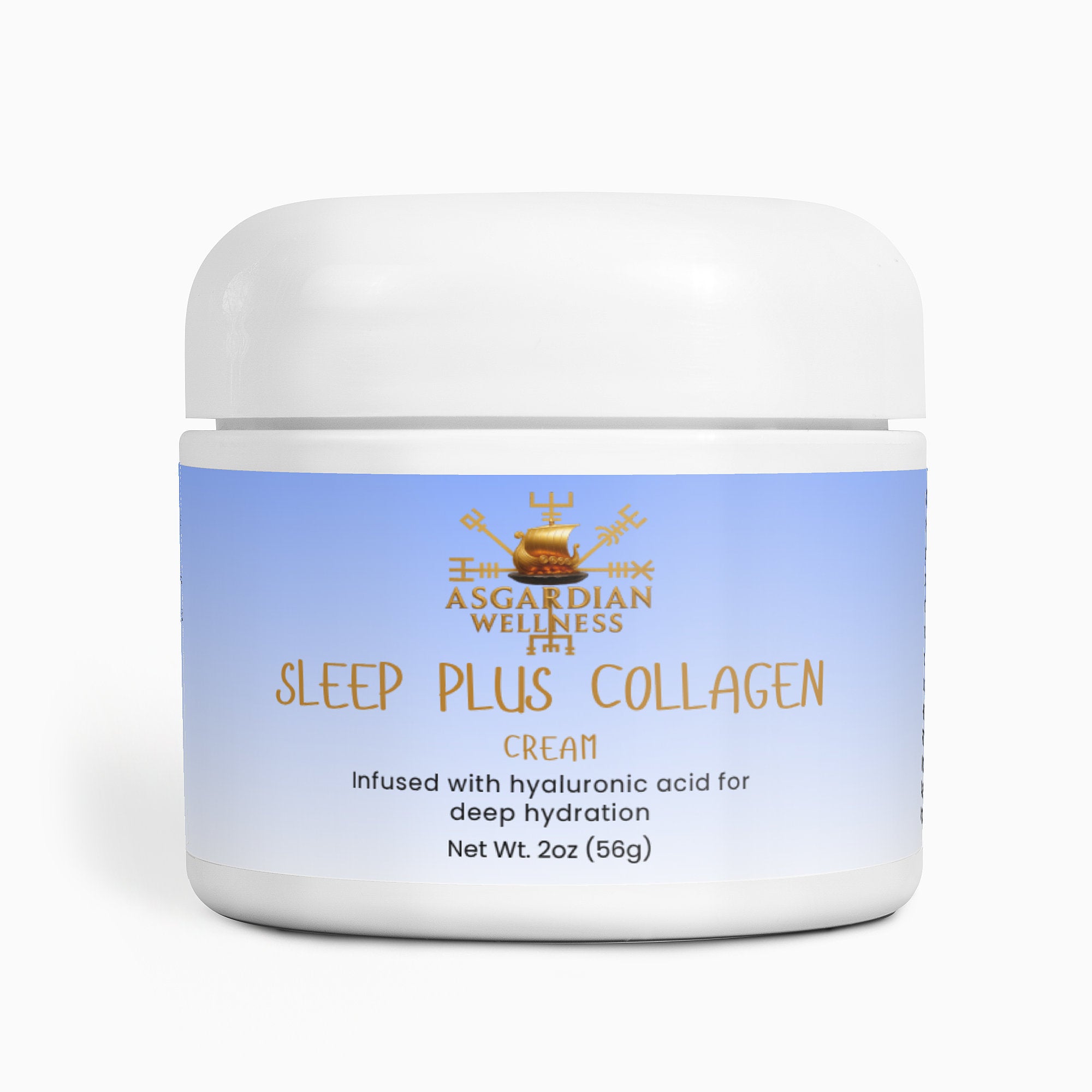 Asgardian Wellness beauty product photo featuring natural, Viking‑inspired skincare - sleep collagen 