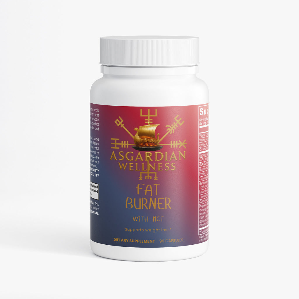Asgardian Wellness weight‑loss supplement product photo featuring natural, performance‑driven nutrition - Fat Burner