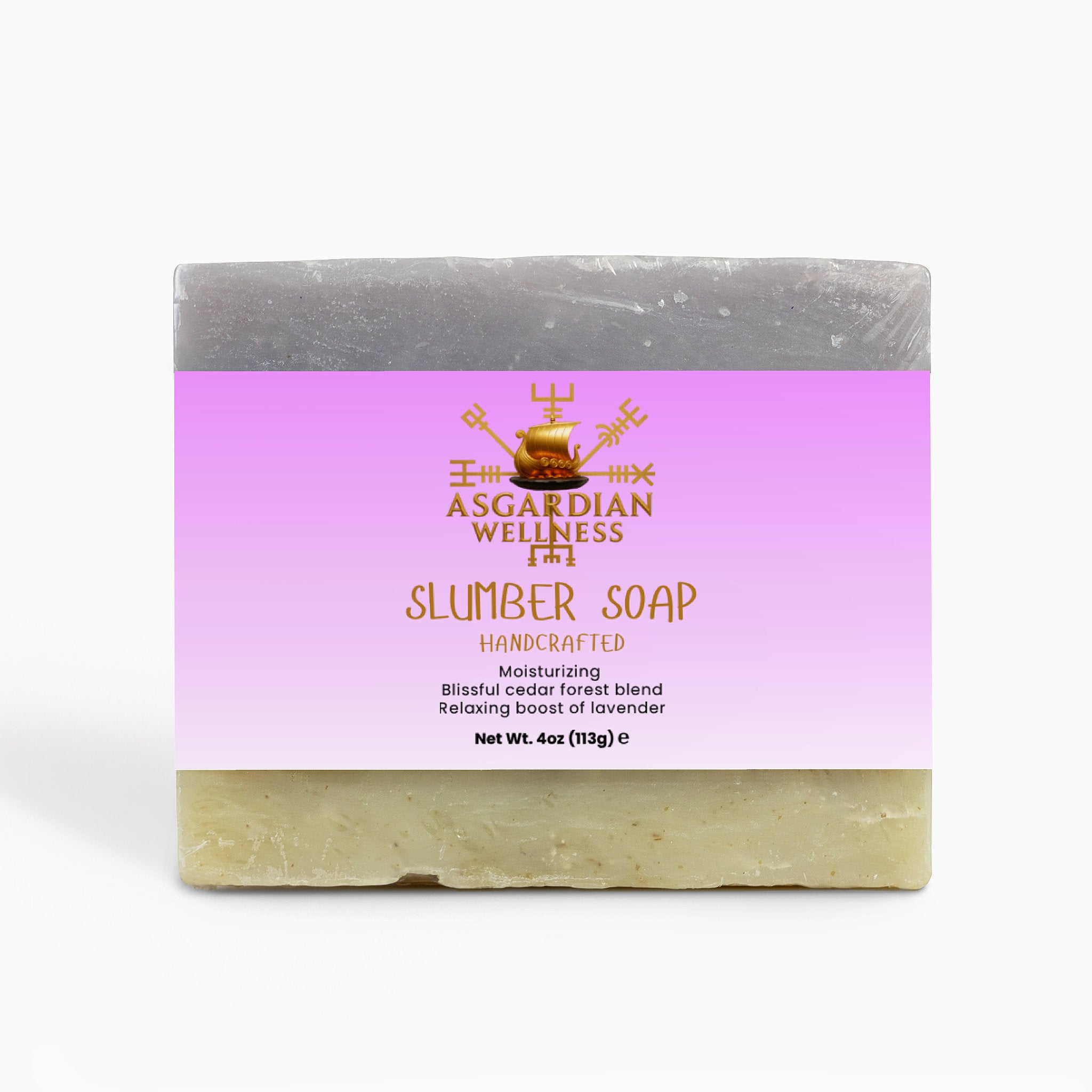 Asgardian Wellness natural soap bar product photo with Viking‑inspired branding - Slumber 