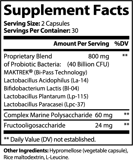 Nutrition Facts panel for Asgardian Wellness clean, natural fitness supplements.